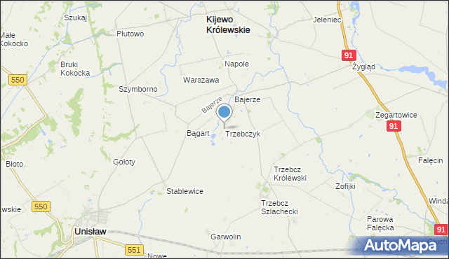 mapa Trzebczyk, Trzebczyk na mapie Targeo